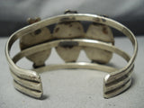 Incredible Vintage Native American Navajo Blue Gem Turquoise Sterling Silver Bracelet-Nativo Arts