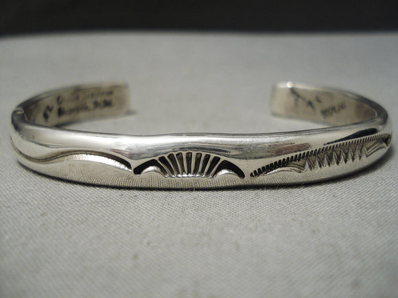 Important Vintage Native American Navajo Orville Tsinnie Sterling Silver Bracelet-Nativo Arts
