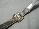 One Of Best Vintage Native American Navajo Hat Concho Belt Sterling Silver Turquoise Old-Nativo Arts