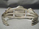Opulent Vintage Native American Navajo Blue Diamond Turquoise Sterling Silver Bracelet Old-Nativo Arts