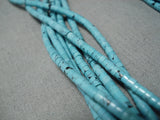 Native American Fabulous Vintage Santo Domingo Turquoise Heishi Sterling Silver Necklace-Nativo Arts