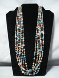 Colorful Navajo Turquoise Sterling Silver Necklace Native American-Nativo Arts