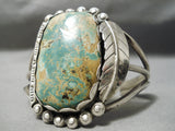 Towering Vintage Native American Navajo Royston Turquoise Sterling Silver Bracelet Old-Nativo Arts
