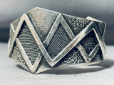 One Of The Most Unique Vintage Native American Navajo Zig Zag Sterling Silver Bracelet-Nativo Arts