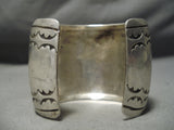 Magnificent Vintage Native American Navajo Sterling Silver Bracelet Old-Nativo Arts