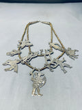 The Most Detailed Vintage Southwestern Sterling Silver Necklace Old-Nativo Arts