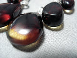 Beautiful Navajo Native American Amber Sterling Silver Earrings-Nativo Arts