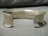 Incredible Vintage Native American Navajo Bear Sterling Silver Bracelet Cuff Old-Nativo Arts