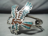 Important Early Vintage Native American Navajo Wil Singer Turquoise Sterling Silver Bracelet-Nativo Arts