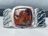 Jaw Dropping Dinosaur Bone Fossil Sterling Silver Bracelet Cuff-Nativo Arts