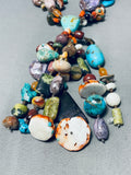 One Of The Most Unique Native American Zuni Turquoise Jacla Necklace- 249 Grams!-Nativo Arts