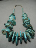 Opulent Vintage Navajo Nugget Turquoise Sterling Silver Native American Necklace-Nativo Arts