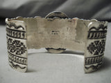 Opulent Vintage Native American Navajo #8 Turquoise Sterling Silver Bracelet Cuff Old-Nativo Arts