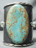 Native American One Of The Biggest Ever #8 Turquoise Sterling Silver Thunderbird Bracelet-Nativo Arts