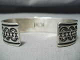 Authentic Albert Jake Native American Navajo Turquoise Sterling Silver Bracelet-Nativo Arts