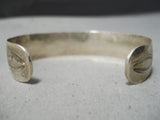 Wonderful Vintage Navajo Sterling Silver Bracelet Native American Old-Nativo Arts