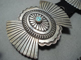 Sunshine Reeves Vintage Native American Navajo Rare Turquoise Sterling Silver Concho Belt-Nativo Arts