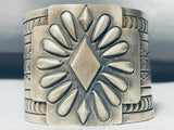 Concho Shield 137 Grams Vintage Native American Navajo Sterling Silver Bracelet Cuff-Nativo Arts