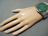 Huge Flank Vintage Native American Navajo Royston Turquoise Sterling Silver Bracelet-Nativo Arts