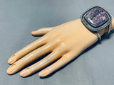 Very Unique 2 Artist Vintage Navajo Charoite Sterling Silver Bracelet-Nativo Arts