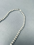 Fabulous Vintage Native American Navajo Sterling Silver Bead Necklace-Nativo Arts
