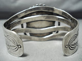 Early Huge Vintage Native American Navajo Cerrillos Turquoise Sterling Silver Bracelet-Nativo Arts