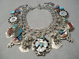 Detailed Intricate!! Vintage Native American Navajo Turquoise Sterling Silver Bracelet-Nativo Arts