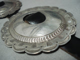 Heavy Montrous Vintage Native American Navajo Sterling Silver Concho Belt Old-Nativo Arts