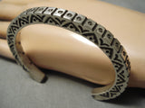 Important Zuni Native American Sterling Silver Hand Tooled Bracelet-Nativo Arts