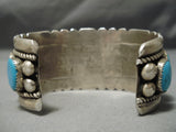 Important Vintage Native American Zuni Robert Bernice Leekya Turquoise Sterling Silver Bracelet-Nativo Arts