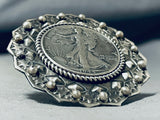 Unique San Felipe Coin 1944 Sterling Silver Repousse Ring-Nativo Arts