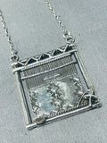 Charming Native American Navajo Sterling Silver Loom Necklace-Nativo Arts