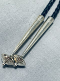 Native American Completely Hadnmade Spur Sterling Silver Turquoise Bolo Tie-Nativo Arts