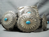 Important Yellowhorse Vintage Native American Navajo Turquoise Sterling Silver Concho Belt-Nativo Arts