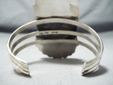 Ray Nez Native American Navajo Huge Kingman Turquoise Sterling Silver Bracelet-Nativo Arts