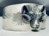 Best Bighorn Sheep Vintage Signed Sterling Silver Bracelet-Nativo Arts
