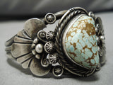Magnificent Vintage Native American Navajo Toledo Family #8 Turquoise Sterling Silver Bracelet-Nativo Arts