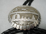 Detailed! Vintage Native American Navajo Sterling Silver Storyteller Bracelet Old-Nativo Arts