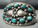 Beautiful Darlene Thomas Vintage Native American Navajo Turquoise Sterling Silver Bracelet-Nativo Arts