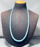 Native American One Of The Best Vintage Santo Domingo Turquoise Heishi Sterling Silver Necklace-Nativo Arts