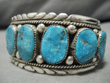 Best Turquoise Row Artist Robert Keelya Vintage Native American Zuni Bracelet-Nativo Arts