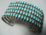 One Of The Best Ever Vintage Native American Zuni Turquoise Sterling Silver Bracelet-Nativo Arts