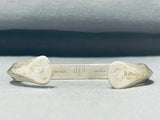 Eddy Platero Vintage Native American Laguna Sterling Silver Bracelet-Nativo Arts