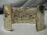 For Large Wrist Vintage Native American Navajo Turquoise Sterling Silver Bracelet Old-Nativo Arts