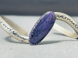 Native American Breathtaking Vintage Apache Purple Jasper Sterling Silver Bracelet-Nativo Arts