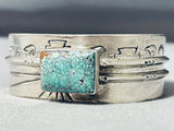 Rosie Sweet Vintage Native American Navajo Spiderweb Turquoise Sterling Silver Bracelet-Nativo Arts