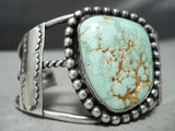 One Of Best Early Carico Lake Turquoise Vintage Native American Navajo Sterling Silver Bracelet-Nativo Arts