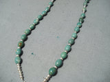 Wonderful Native American Navajo Royston Turquoise Sterling Silver Rosary Necklace-Nativo Arts