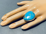 Spectacular Native American Navajo 8 Turquoise Sterling Silver Ring-Nativo Arts