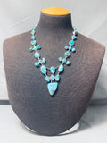The Best Federico Jimenez Turquoise Sterling Silver Drop Necklace-Nativo Arts